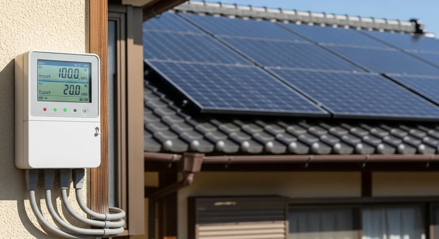 FIT制度のスマートメーターと電力系統のイメージ