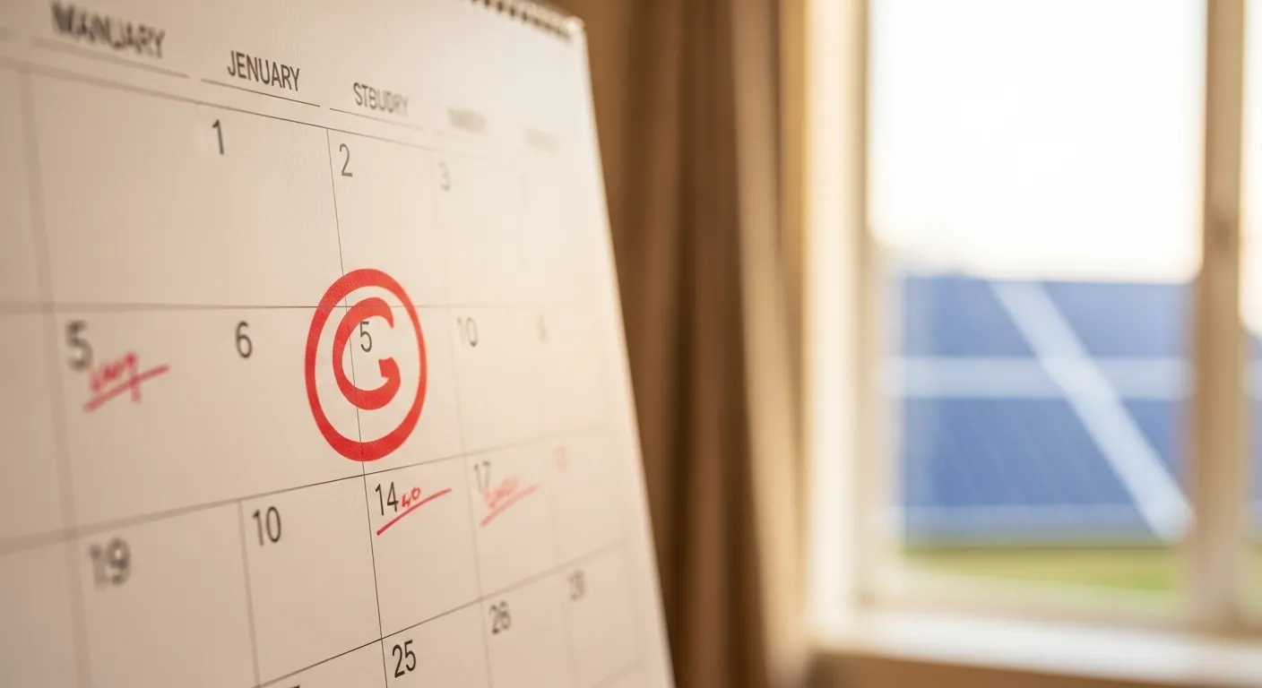 補助金申請の締め切りを示すカレンダーのイメージ