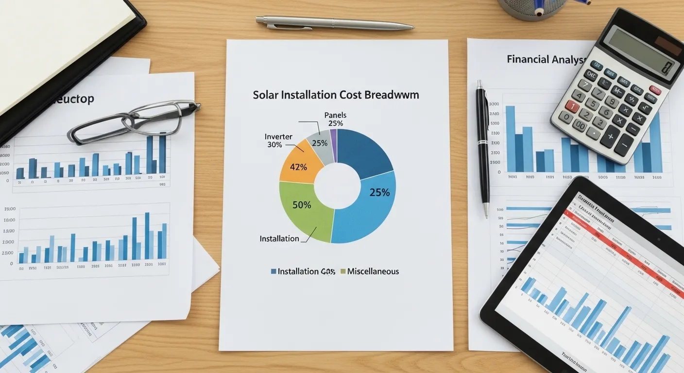 太陽光発電設置費用の内訳グラフ
